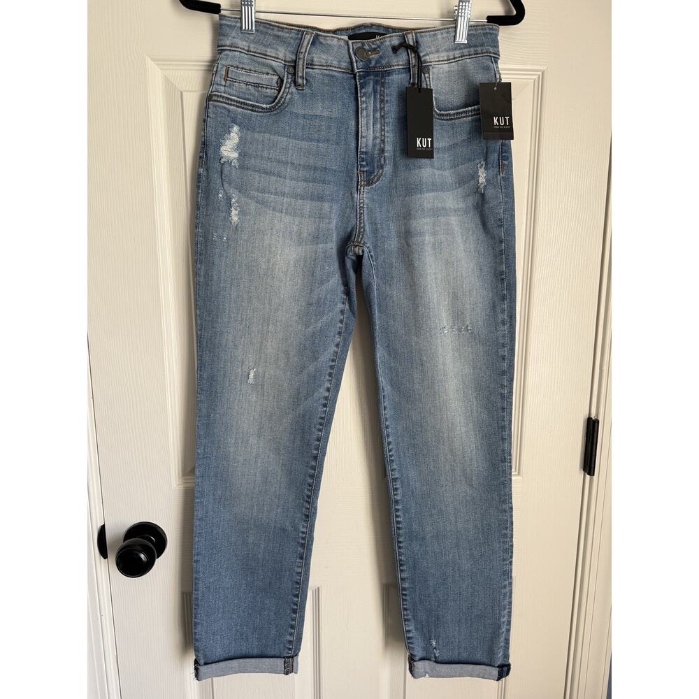 NWT Kut From The Kloth Catherine Boyfriend Jeans Womens 4 High Rise